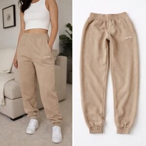 Tribe Kelley Love One Sweatpants Beige Joggers Size S